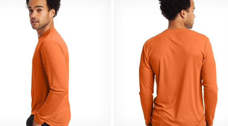 חולצת דרייפיט לגבר שרוול ארוך - 100% דרייפיט dri-fit מנדפת זיעה במבחר צבעים