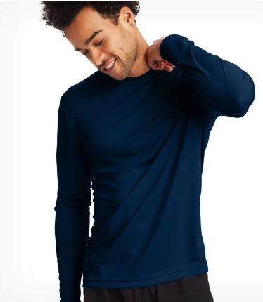 חולצת דרייפיט ממותגת לגבר שרוול ארוך - 100% דרייפיט dri-fit מנדפת זיעה במבחר צבעים