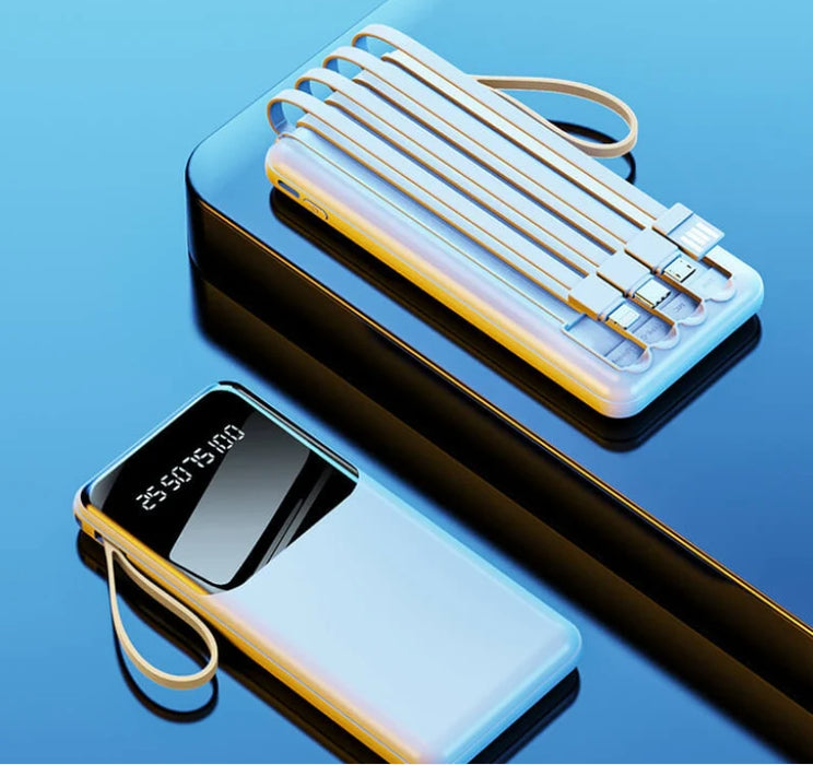 פאוור בנק כבלים מובנים 10000 mAh