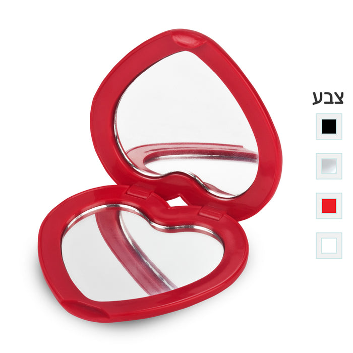 GT6040 מראת כיס נייטרלית מגדילה | מראת כיס לב ממותגת מראת כיס ממותגת