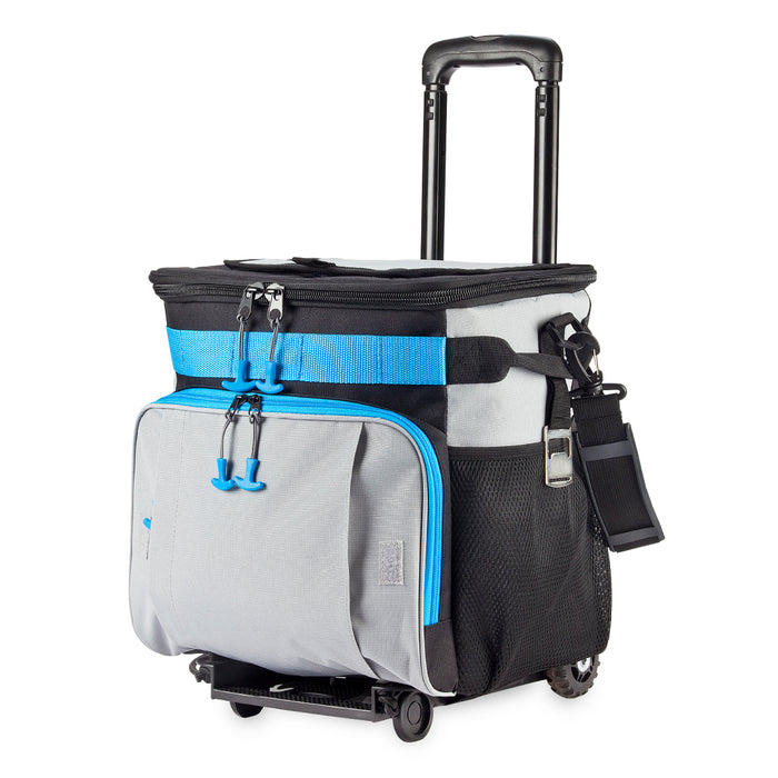 צידנית טרולי 40 ליטר.TX4200 | טרולי מידנית ממותגת | עגל טרולי ממותג | צידנית משפחתית על גלגלים |