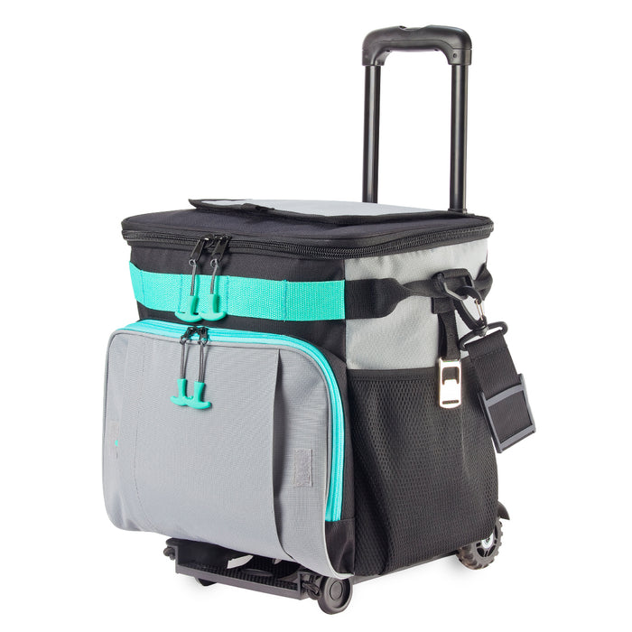 צידנית טרולי 40 ליטר.TX4200 | טרולי מידנית ממותגת | עגל טרולי ממותג | צידנית משפחתית על גלגלים |