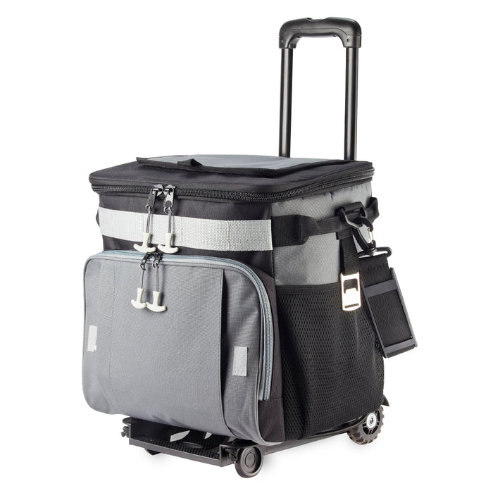 צידנית טרולי 40 ליטר.TX4200 | טרולי מידנית ממותגת | עגל טרולי ממותג | צידנית משפחתית על גלגלים |