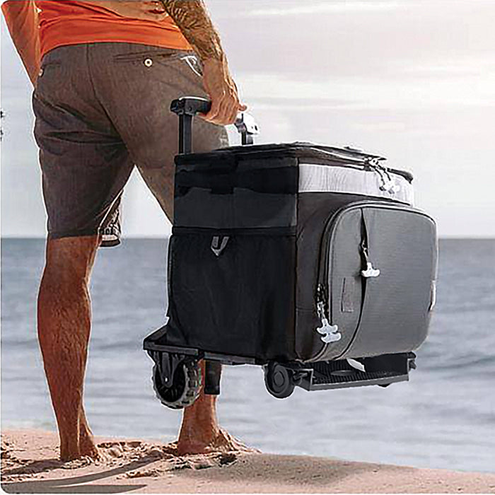 צידנית טרולי 40 ליטר.TX4200 | טרולי מידנית ממותגת | עגל טרולי ממותג | צידנית משפחתית על גלגלים |