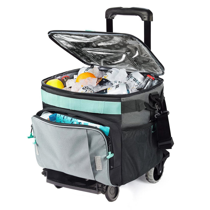 צידנית טרולי 40 ליטר.TX4200 | טרולי מידנית ממותגת | עגל טרולי ממותג | צידנית משפחתית על גלגלים |