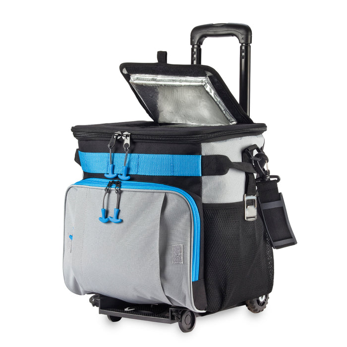 צידנית טרולי 40 ליטר.TX4200 | טרולי מידנית ממותגת | עגל טרולי ממותג | צידנית משפחתית על גלגלים |