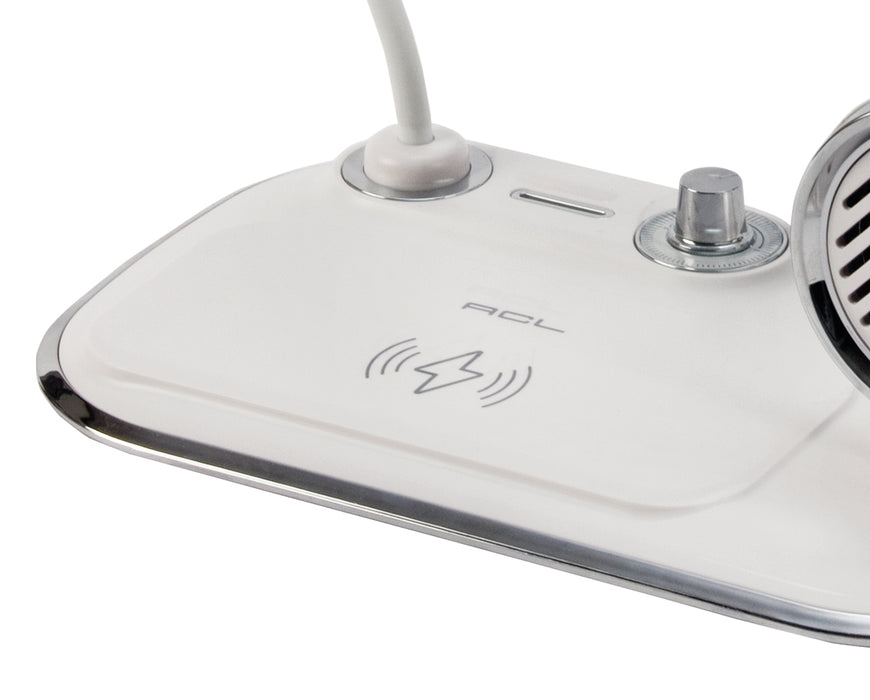 מעמד עם רמקול ומנורה לטעינה אלחוטית מהירה – פולו