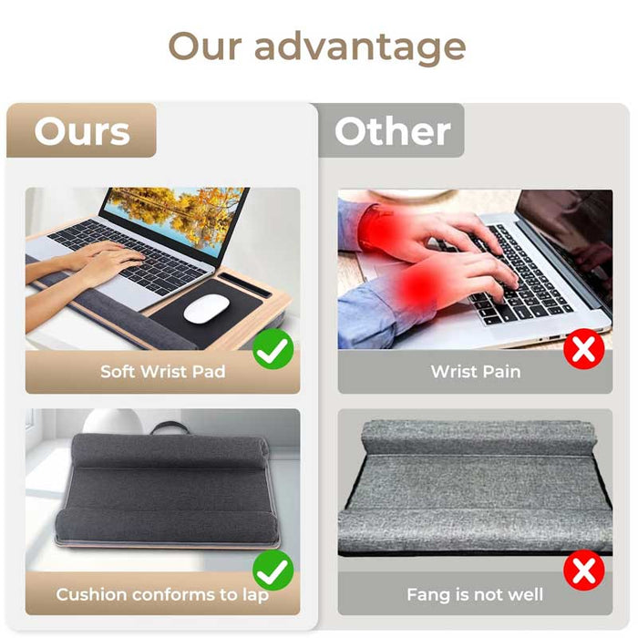 תאור משטח עבודה למחשב נייד | מגש פינוק למחשב נייד/טאבלט משטח עבודה רחב עם פד לעכבר