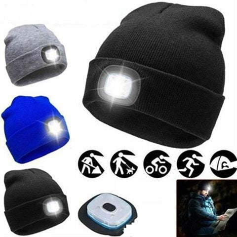 כובע צמר עם תאורת לד |כובע לד של Lifestyle Flashlight Outdoor | כובע צמר עם תאורת לד | כובע גרב עם פנס לד | כובע צמר לחיילים עם פנס
