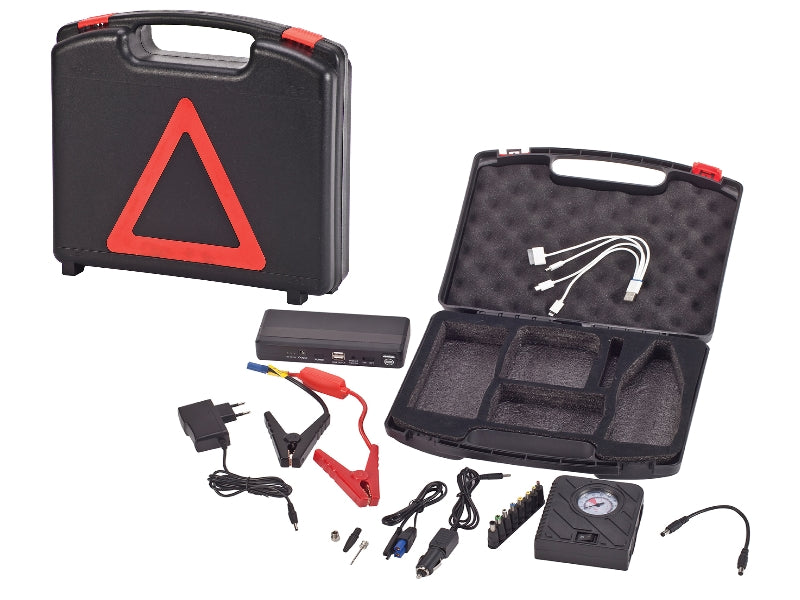 ערכת רכב מושלמת Jump starter מטען רב עצמה להתנעת חירום לרכב