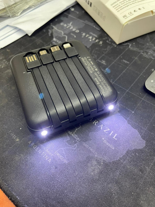 פאוור בנק עם כבלים ממותג דגם ny-37800, נפח 8000mah