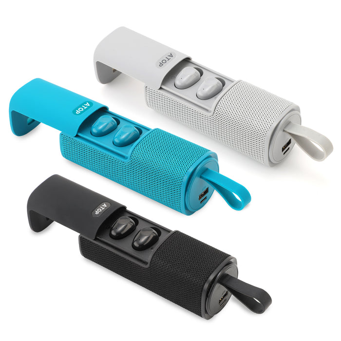USB9707 אוזניות TWS, רמקול וסוללת גיבוי – וואלס | אוזניות בשילוב רמקול ממותגות | אוזניות רמקות עם סוללת גיבוי