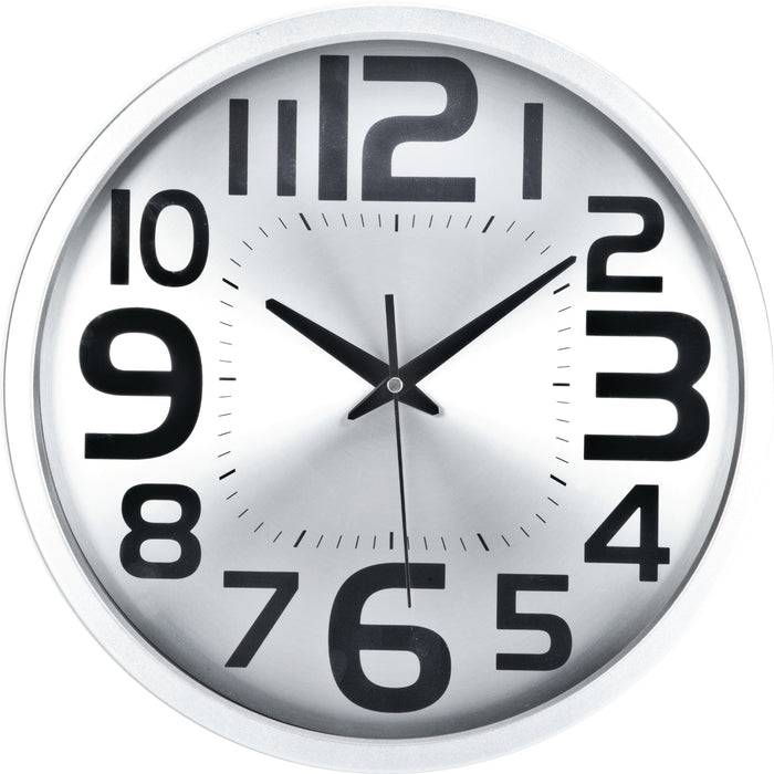 שעון קיר, 15 אינץ' מסגרת מתכת.