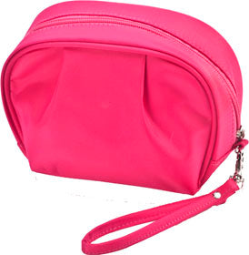 תיק יד עם רצועת אחיזה, תיק איפור, תיק טיפוח ויופי.