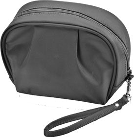 תיק יד עם רצועת אחיזה, תיק איפור, תיק טיפוח ויופי.