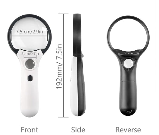 זכוכית מגדלת 2 ב1 | זכוכיצ מגדלת ממותגת | זכוכית מגדלת לפרסום | זכוכית מגדלת עם לוגו