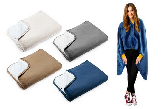 שמיכת פינוק נסגרת לשכמייה, דו צדדית – סנואו