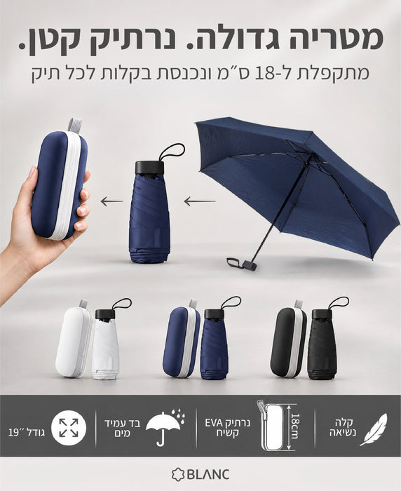 7157 מטריה מתקפלת, "19 – בלנקו
מטריה מתקפלת ממותגת | TX7517
מטריה מתקפלת, "19 – קארו