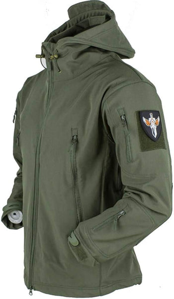 מעיל סופטשל צבאי | מעיל סופטשל טקטי | מעיל צבאי טקטי | מעיל צבאי טקטי ממותג | מעיל סופטשל טקטי עם כובע