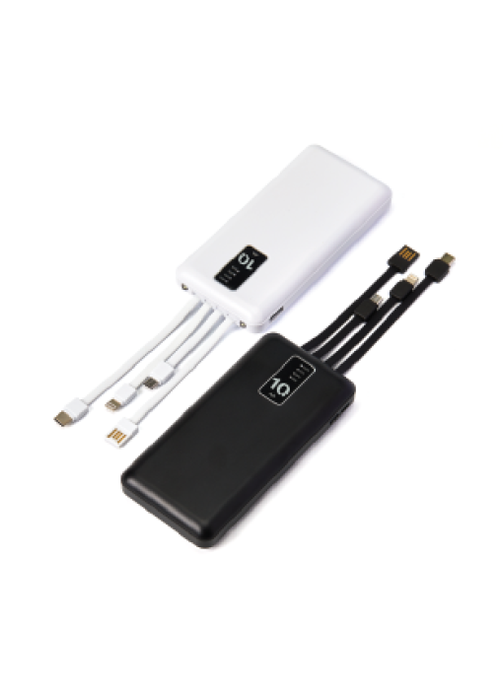 פאור בנק/ מטען צג דיגיטלי מטען 10000MAH+כבלים מובנים