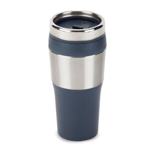 HP0058 כוס תרמית פלסטיק בשילוב נירוסטה – הופר | כוס תרמית ממותגת | ספל תרמי עם לוגו | כוס דופן כפולה לשתייה חמה |כוס טרמית שומרת חום קור