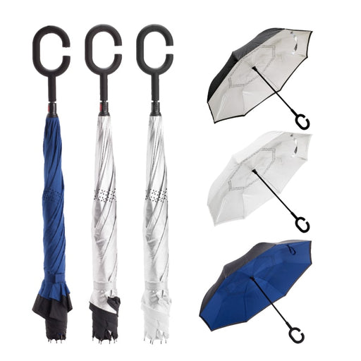 - מטריה הפוכה ממותגת | מטריה כסופה הפוכה | מטריה הפוכה לפרסום | מטריה הפוכה 23 אינץ' מטריה שמים הפוכה | מטריה מתהפכת | מטריה מתהפכת עם  מיתוג | מטריה הפוכה | מטריה מתקפלת מהפכת הפוכה ממותכת עם הדפסה