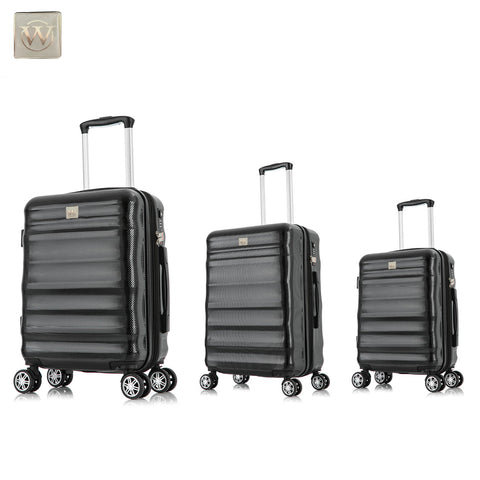 מק"ט: TX4681  סט 3 מזוודות – Wolman | סט מזוודות ממותגות | מסט מזוודות קשיחות