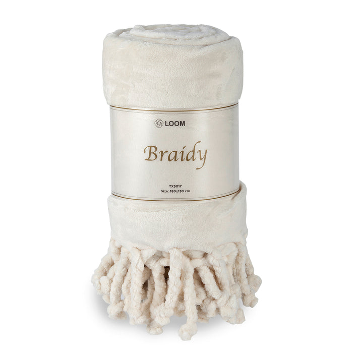 שמיכת קורל פליז עם פרנזים