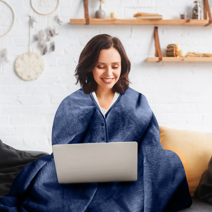 שמיכת פינוק נסגרת לשכמייה, דו צדדית – סנואו