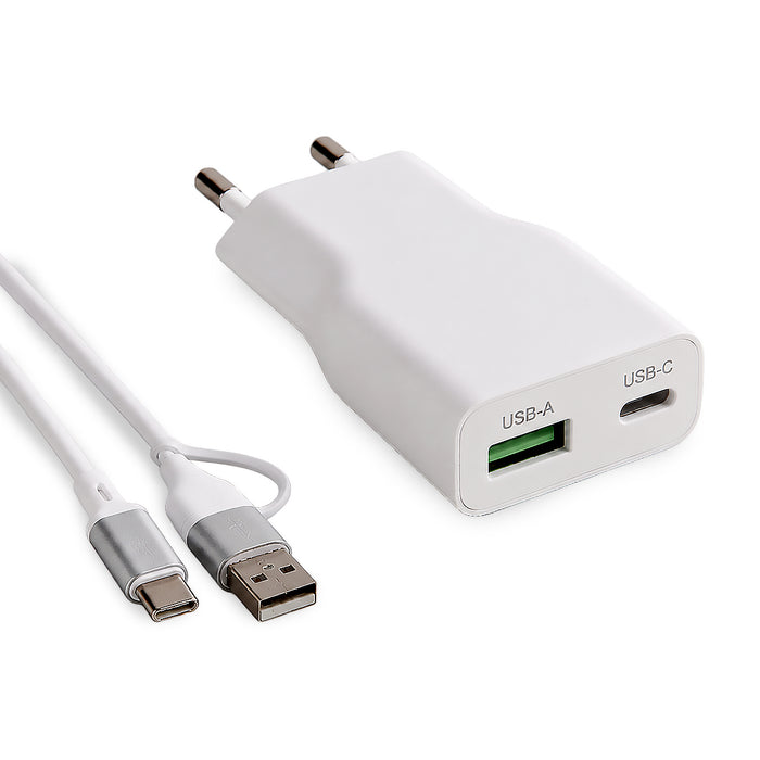 מטען חשמלי, 20W , חיבור USB-A , USB-C