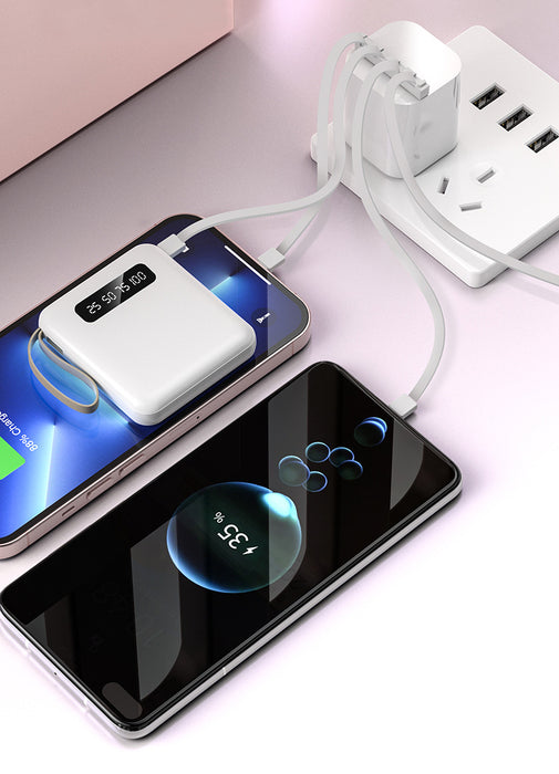 פאוור בנק עם כבלים ממותג דגם   נפח 10000mah | מק"ט: USB7086
מטען נייד נטען עם סט כבלים מובנים בסוללה- דיוניסוס
סוללה נטענת למכשירים ניידים.
סוללה Li-Ion נטענת בנפח 10,000mAh