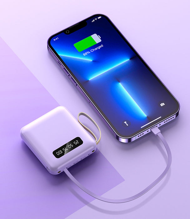 פאוור בנק עם כבלים ממותג דגם   נפח 10000mah | מק"ט: USB7086
מטען נייד נטען עם סט כבלים מובנים בסוללה- דיוניסוס
סוללה נטענת למכשירים ניידים.
סוללה Li-Ion נטענת בנפח 10,000mAh