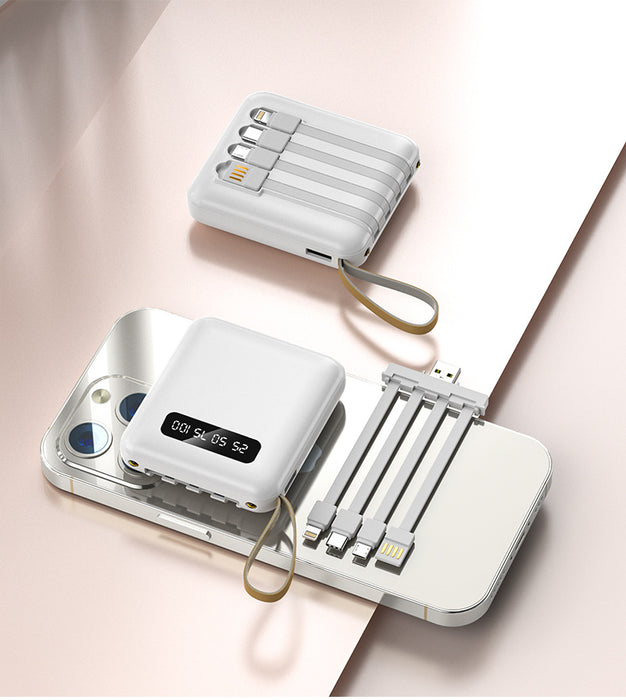 פאוור בנק עם כבלים ממותג דגם   נפח 10000mah | מק"ט: USB7086
מטען נייד נטען עם סט כבלים מובנים בסוללה- דיוניסוס
סוללה נטענת למכשירים ניידים.
סוללה Li-Ion נטענת בנפח 10,000mAh