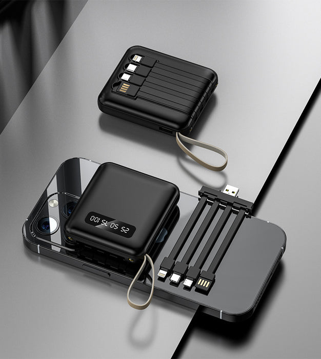 פאוור בנק עם כבלים ממותג דגם   נפח 10000mah | מק"ט: USB7086
מטען נייד נטען עם סט כבלים מובנים בסוללה- דיוניסוס
סוללה נטענת למכשירים ניידים.
סוללה Li-Ion נטענת בנפח 10,000mAh