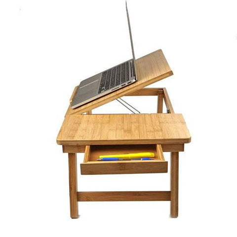 מגש עבודה מחשב אוכל פינוק עשוי מבמבוק | מגש עבודה מעץ | מגש פינוק מבמבוק | מגש פינוק מעץ | שולחן פינוק עם רגליות | מגש פינוק עם רגליות