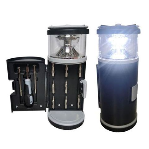 מנורת מחונאות מסדרת Lifestyle Flashlight Toolbox | עששית עם כלי עבודה | עששית עם סט מברגים