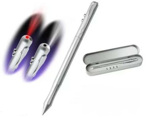 עט מתכת מתביע לייזר  4 ב-1 | עט סמן לייזר | עט לייזר ממותגת | עט לייזר 4 ב1