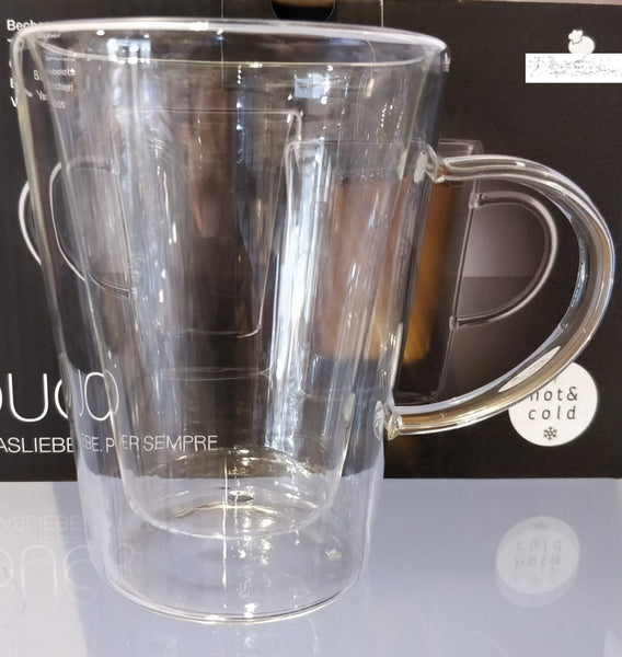 כוס זכוכית דופן כפולה - כוסות דאבל גלאס - כוסות שכבה כפולה ספל מעוצב עשוי זכוכית עם דופן כפולה כוס תרמית עם בידוד כפול
