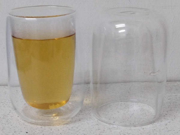 כוס דאבל גלאס דו צדדי 280 ספל כוס זכוכית דופן כפולה - כוס תרמית בידוד כפול  - כוסות דאבל גלאס - כוסות שכבה כפולה ספל מעוצב עשוי זכוכית עם דופן כפולה 