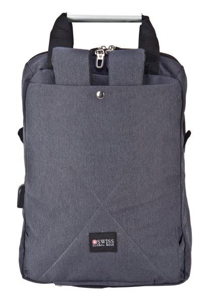 תיקי גב סוויס - תיק צד סוויס תיק גב/ יד  SWISS GLOBAL BAG  בייס  דגם 150110-2 SWISS BASE 