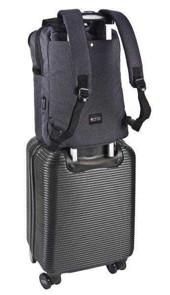 תיקי גב סוויס - תיק צד סוויס תיק גב/ יד  SWISS GLOBAL BAG  בייס  דגם 150110-2 SWISS BASE 