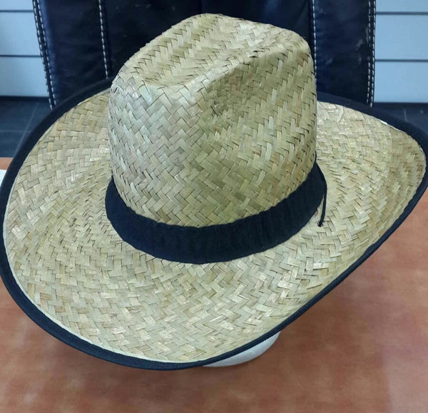 כובע קש רחב שוליים קאובוי | כובע קש | כובע אוסטרלי קש