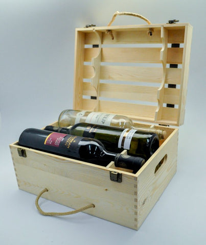 ארגז עץ לשישה יינות