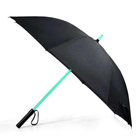 מטריות ממותגות לפרסום - מטרייה - מטריית לד   מטריה מוט תאורה זוהר  מהבהב בכמה צבעים זוהרים ופנס בידית