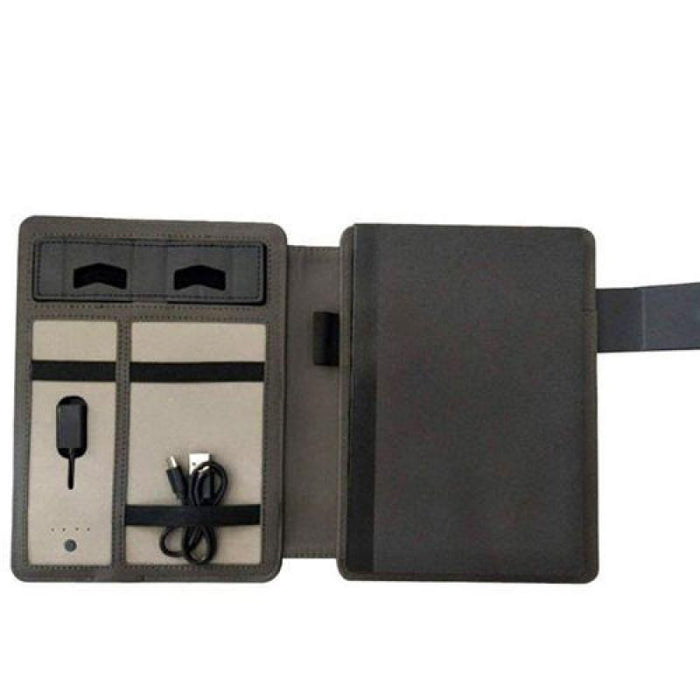 מחברת מכתבייה ארגונית עם POWER BANK | מחברת עם משטח טעינה | מחברת עם מטען | מחברת פאוור בנק