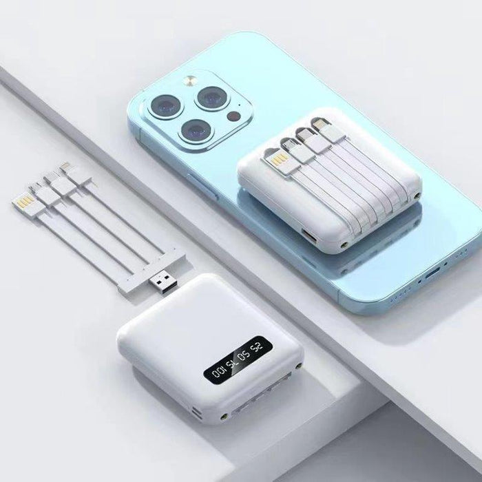 פאוור בנק עם כבלים ממותג דגם ny-37800, נפח 8000mah
