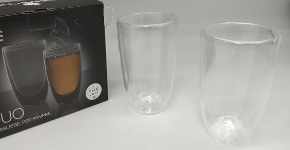 כוס דאבל גלאס ספל כוס זכוכית דופן כפולה - כוס תרמית בידוד כפול  - כוסות דאבל גלאס - כוסות שכבה כפולה ספל מעוצב עשוי זכוכית עם דופן כפולה 