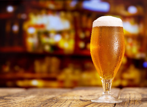 כוס זכוכית לבירה, 0.3 ליטר, תוצרת אירופה.