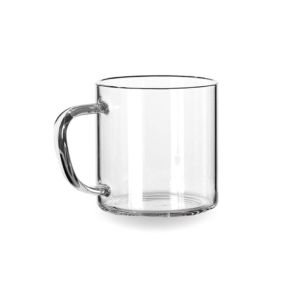 כוס ספל זכוכית עם ידית ממותג | ספל זכוכית עם לוגו | ספל זכוכית ממותג