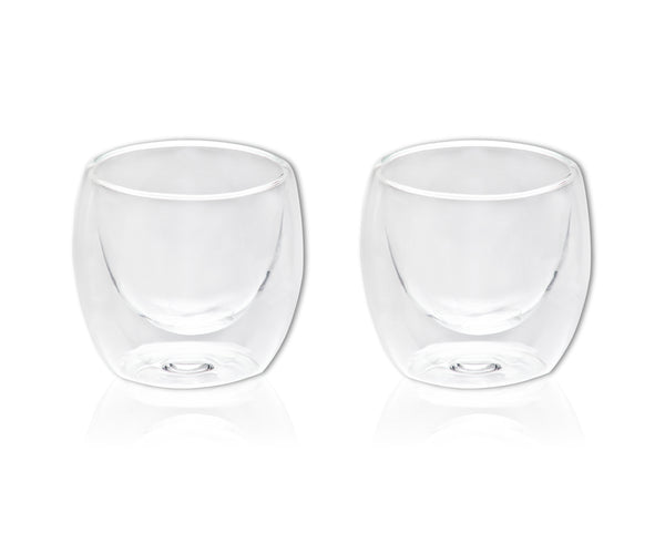 מק"ט: HP8520  זוג כוסות זכוכית, דופן כפולה – ברזיל כוס זכוכית לקפה/תה. ללא ידית אחיזה. דופן כפולה
